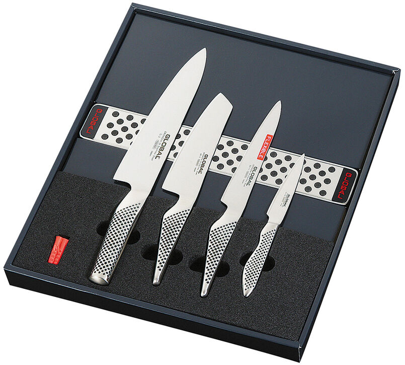 Mallette de 4 couteaux avec Barre Magnétique Global - ADS